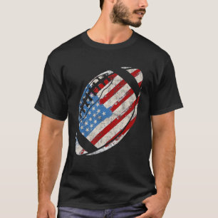 American Football 4. Juli American Flag Patriotic T-Shirt