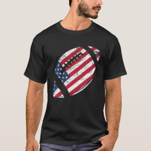 American Football 4th July American Flag Patriotic T-Shirt