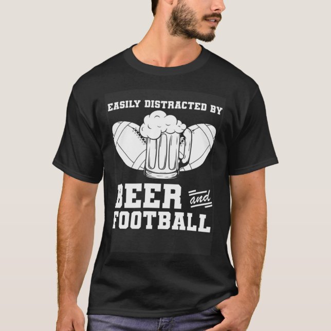 American Football Alcohol Footballer  Player Footb T-Shirt (Vorderseite)