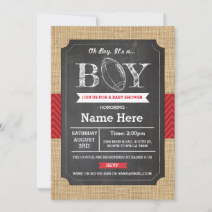 American Football Baby Showboy Rugby Invite Einladung