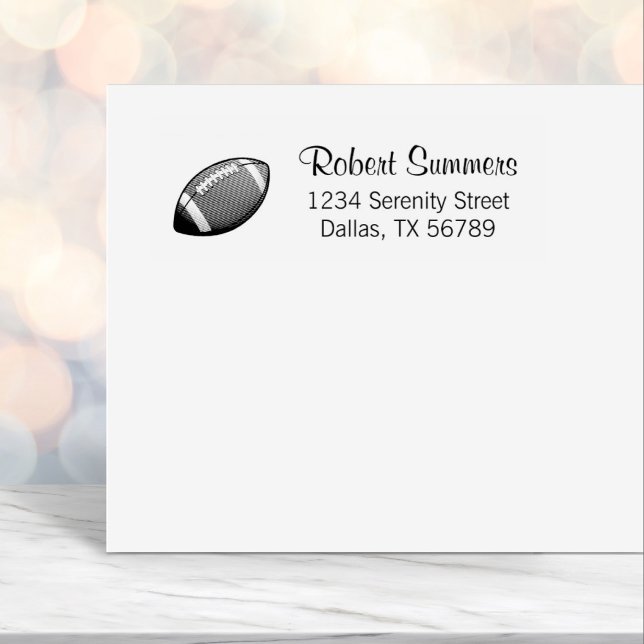 American Football Ball Address Permastempel (Von Creator hochgeladen)