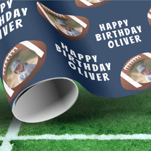 American Football Ball Alles Gute zum Geburtstag J Geschenkpapier