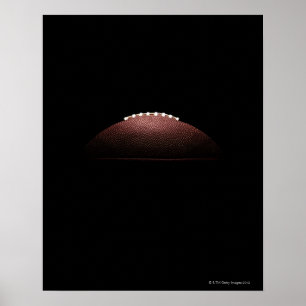 American Football Ball auf schwarzem Hintergrund Poster