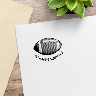 American Football Ball benutzerdefinierter Name 1x Gummistempel
