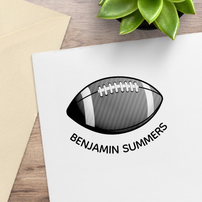 American Football Ball Custom Name Gummistempel (Von Creator hochgeladen)