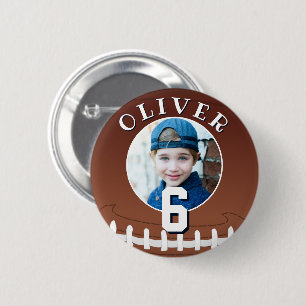 American Football Ball Kinder Geburtstag Alter Fot Button