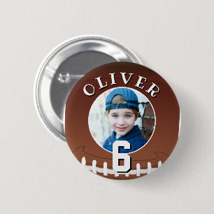 American Football Ball Kindergeburtstag Age Foto Button