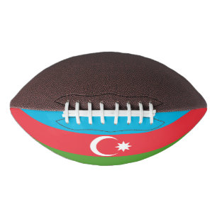 American Football Ball mit der Flagge Aserbaidscha