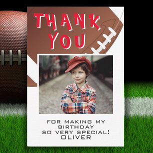 American Football Ball Sport Kinder Geburtstagsfot Dankeskarte