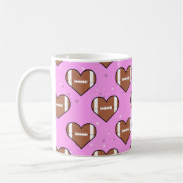 American Football Ball Texture In Heart Shape  Kaffeetasse