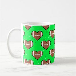 American Football Ball Texture In Heart Shape  Kaffeetasse