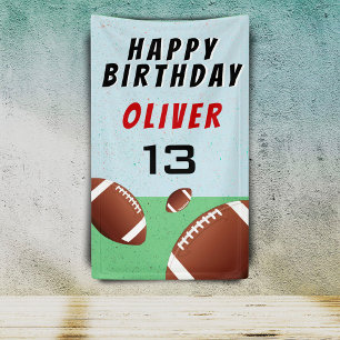 American Football Bälle Alles Gute zum Geburtstag  Banner