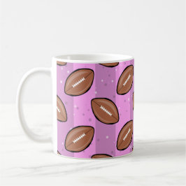 American Football Balls - Muster in Pink Kaffeetasse