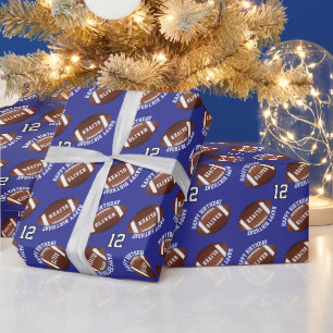 American Football Balls Name Happy Birthday Geschenkpapier
