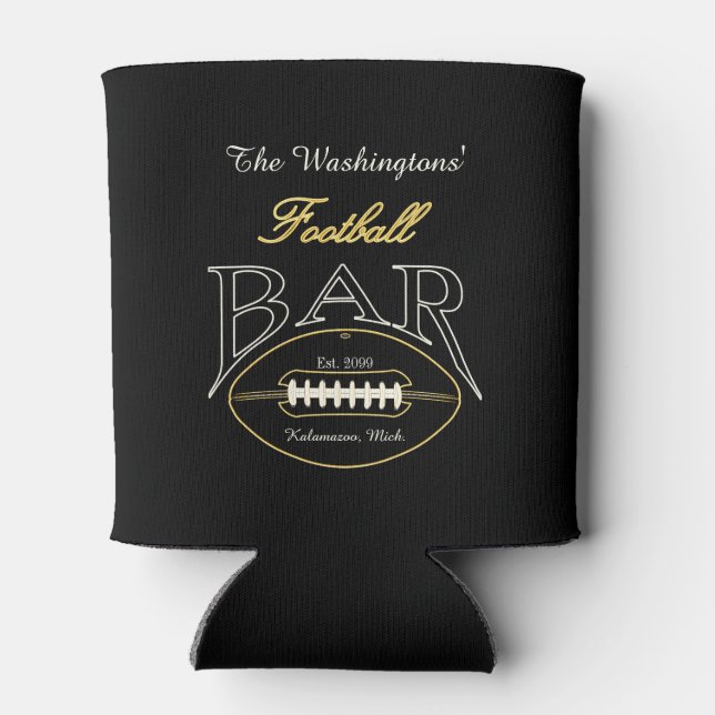 American Football Bar Man Cave Can Coolers Dosenkühler (Rückseite)