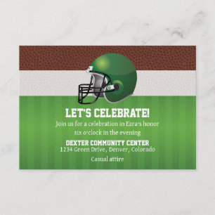 American Football Bar Mitzvah Empfangsbeilage Einladung