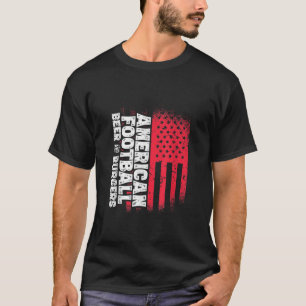 American Football Bier Und Burger Amerikanische Fl T-Shirt