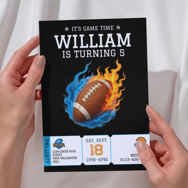 American Football Birthday Athlete Birthday Einladung (Von Creator hochgeladen)
