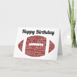American Football Birthday Card Karte