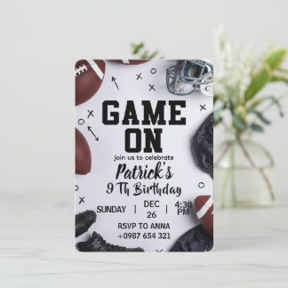 American football birthday invitation einladung