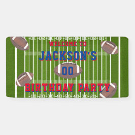 American Football Birthday Party Banner