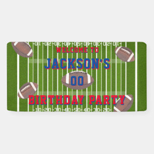 American Football Birthday Party Banner