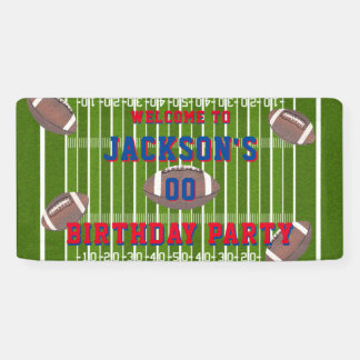 American Football Birthday Party Banner