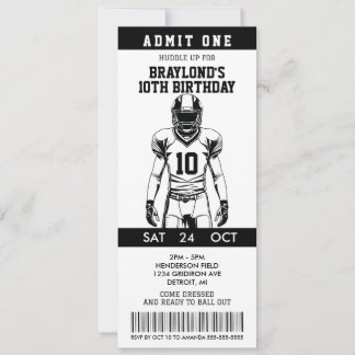 American Football Birthday Ticket Einladung