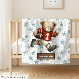 American Football Blanket für Sons Geburtstagsgesc Fleecedecke