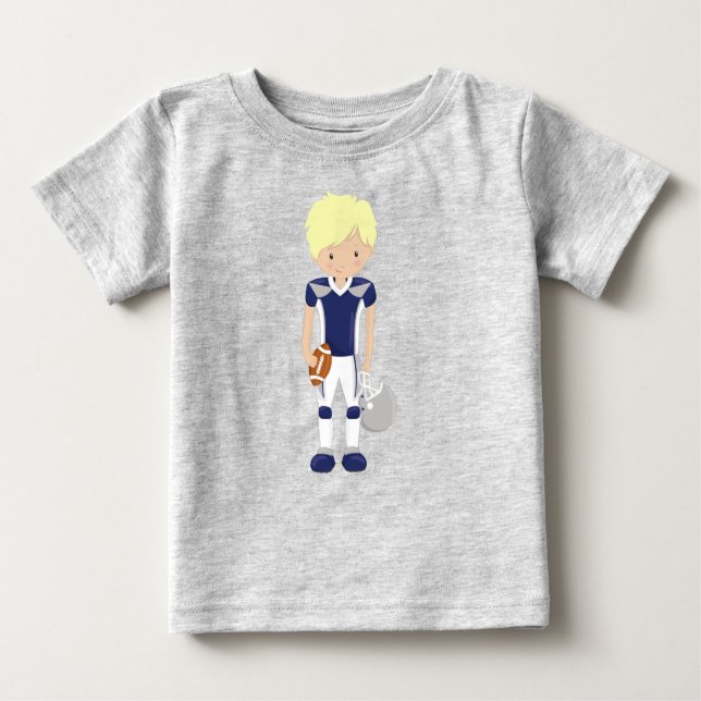 American Football, Blond Hair, Niedlich Boy, Rugby Baby T-shirt (Vorderseite)