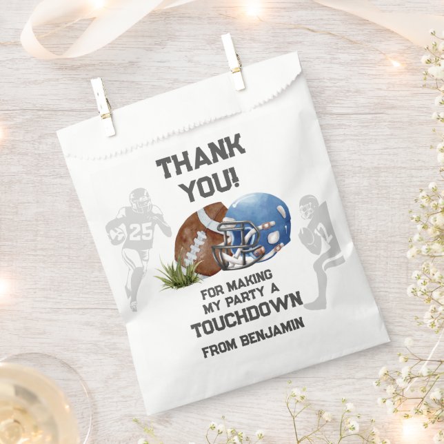American Football Boy Birthday Party Geschenktütchen (Ausgeschnitten)