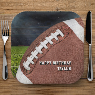 American Football Boys Happy Birthday Party Pappteller