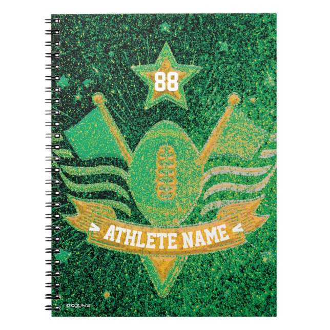 American Football Champions mit einem grünen und g Notizblock (Vorderseite)