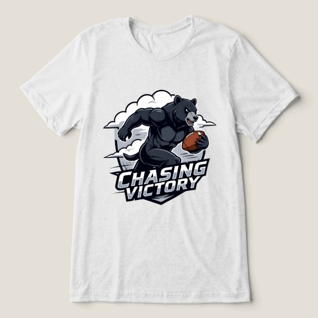 American Football Chasing Sieger Tri-Blend Shirt (Design Vorderseite)