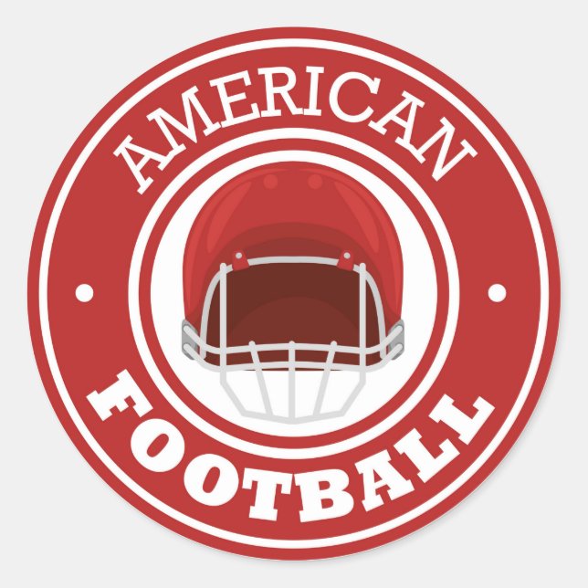 American Football Classic Round Sticker (Vorderseite)