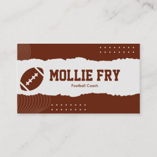 American Football Coach Business Card Visitenkarte