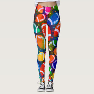 American Football Colorful Muster Leggings