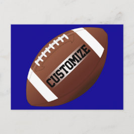 American Football Custom Team Name & Color Sports Postkarte