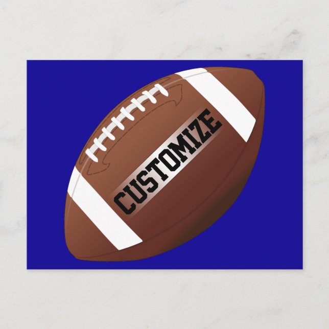 American Football Custom Team Name & Color Sports Postkarte (Vorderseite)