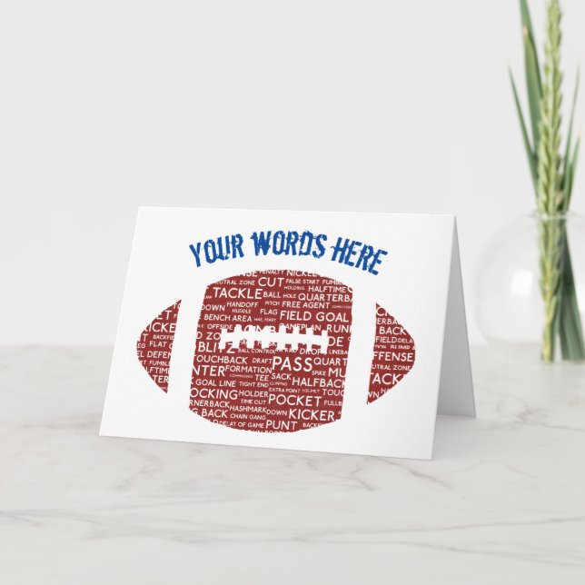 American Football Customizable Card Karte (Vorderseite)