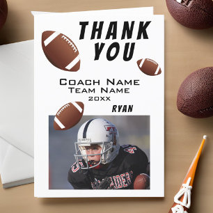 American Football Danke Trainer Fotokarte