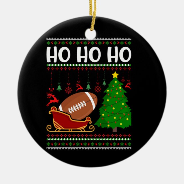 American Football Design Keramik Ornament (Vorne)