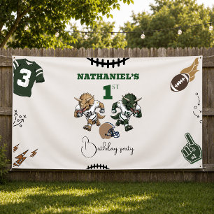 American Football Dinosaur Geburtstag Banner