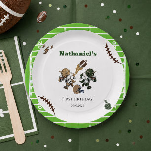 American Football Dinosaur Geburtstag Pappteller