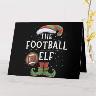 American Football Elf Family - Weihnachten Karte