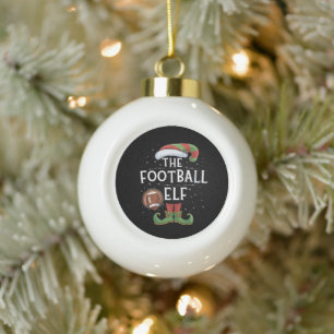 American Football Elf Family - Weihnachten Keramik Kugel-Ornament