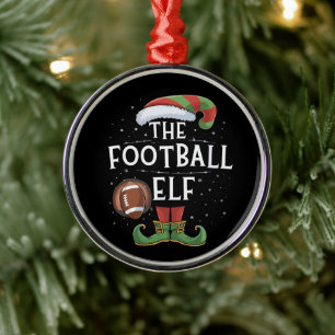 American Football Elf Family - Weihnachten Ornament Aus Metall