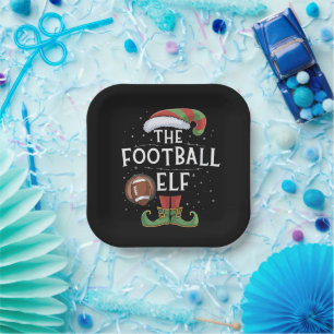American Football Elf Family - Weihnachten Pappteller