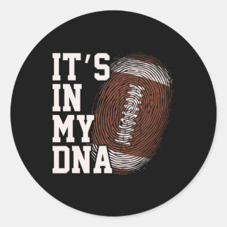 American Football Es ist in meiner DNA Männer Frau Runder Aufkleber