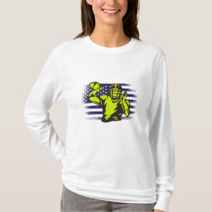 American Football Fan Jersey Shirt USA Flag